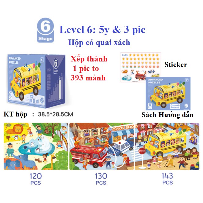 Bộ xếp hình Nâng Cao Advanced Puzzles 7 Cấp Độ