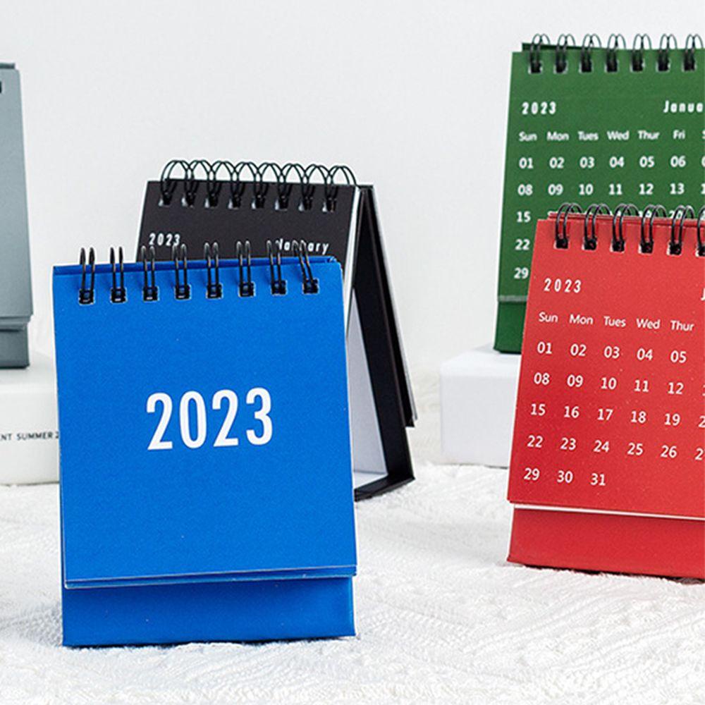 CHOOKEY Bộ 2 Lịch 2023 Mini Để Bàn Thiết Kế Đơn Giản Note