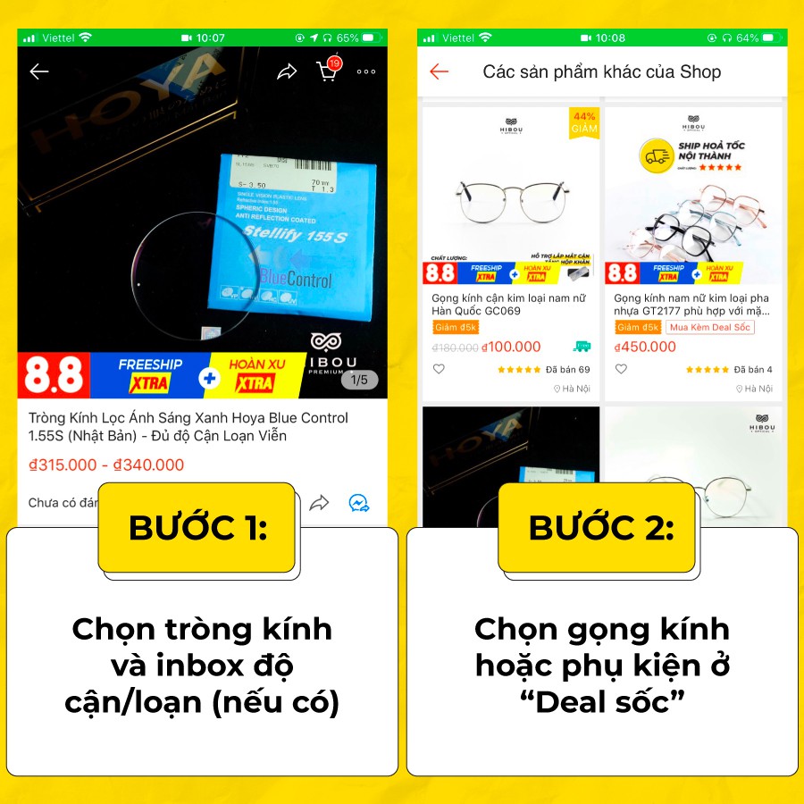 Mắt Kính Chống Xước, Chống Tia UV, Từ Trường Chuyên Biệt Chính Hãng Cao Cấp - Đủ độ cận loạn Hibou optical