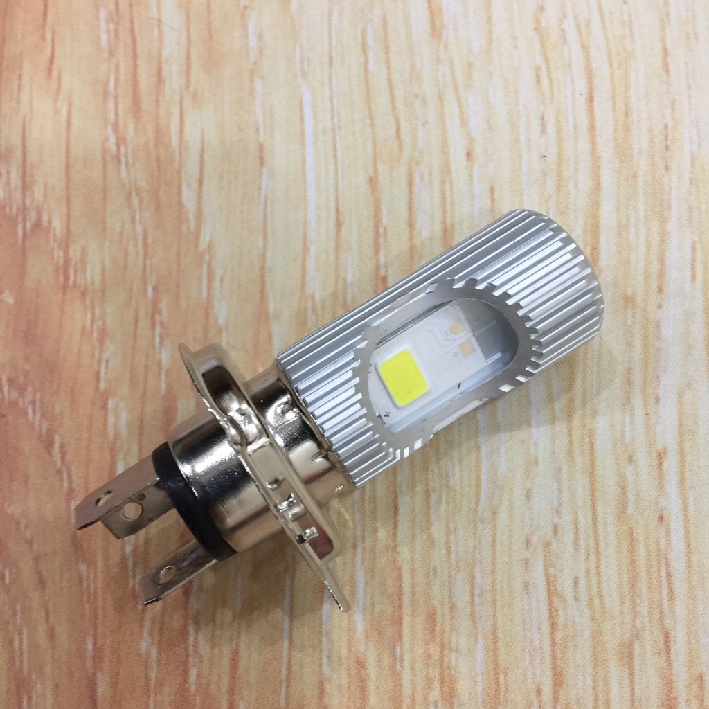 Đèn LED 2 tim (bản to) chân H4 siêu sáng cho xe máy A242