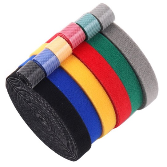 Cuộn 5m dây quấn velcro tiện lợi (Bản rộng 1 cm - loại mỏng)