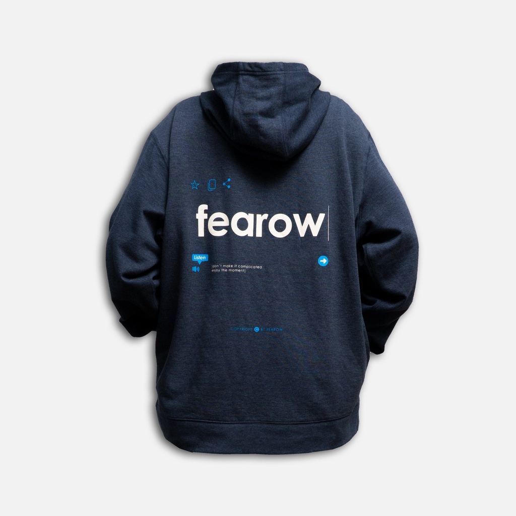 Áo hoodie Fearow Half Frame màu xanh than - FW204