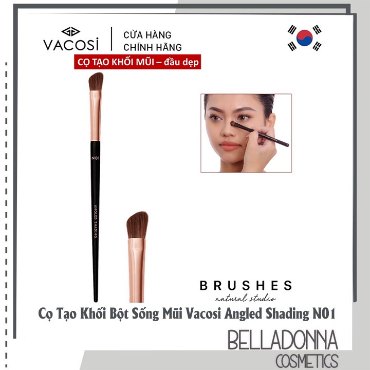 [CHÍNH HÃNG] Cọ Tạo Khối Bột Sống Mũi Vacosi Angled Shading N01