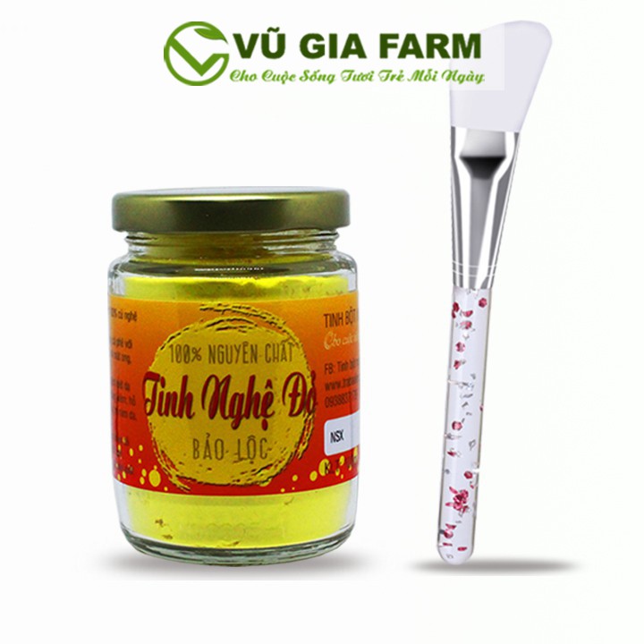 Tinh Nghệ Đỏ Nguyên Chất Vũ Gia (100g/hũ) - Tặng Cọ Quét Silicon