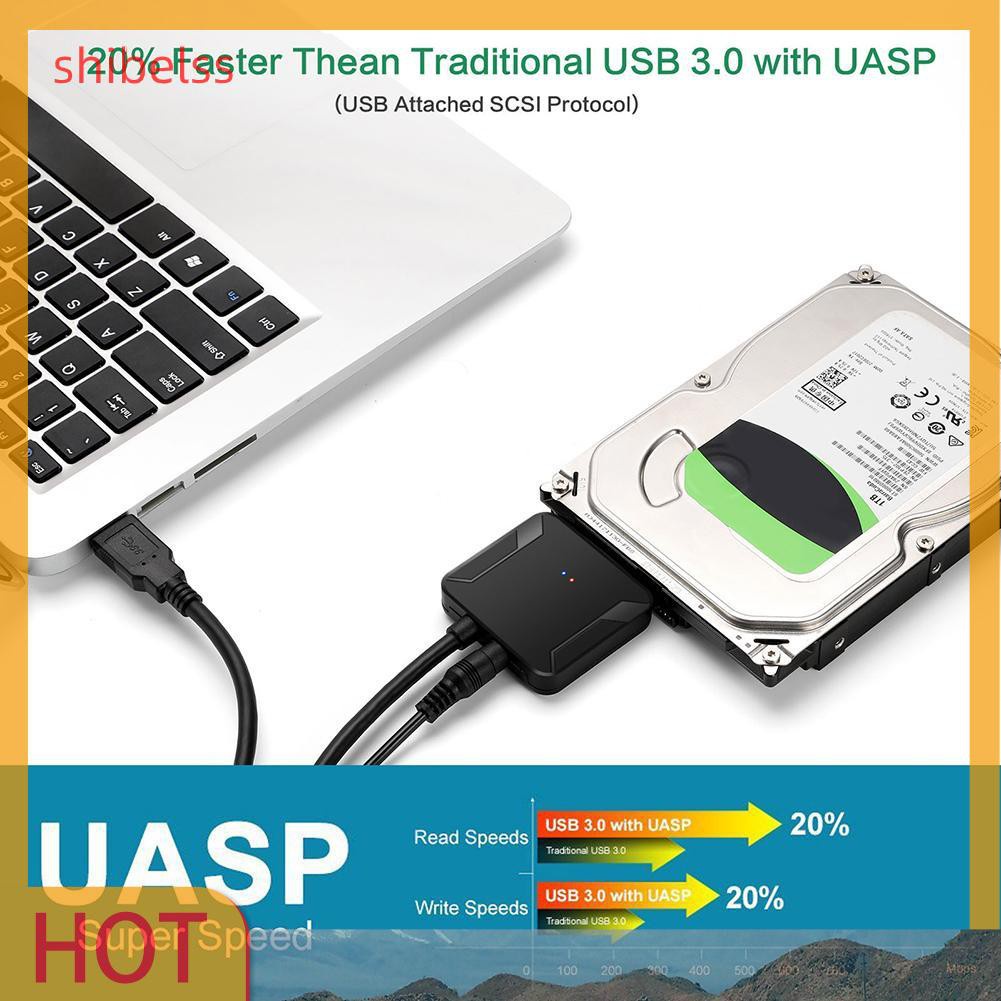 Dây Cáp Chuyển Đổi Sata Sang Usb 3.0 Sang Sata 3 Cho Ổ Cứng 2.5in 3.5in