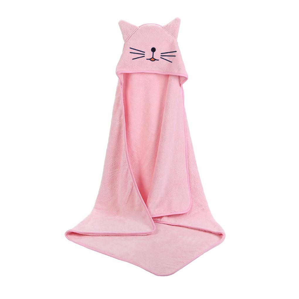 Khăn Tắm Chất Liệu Polyester Cotton Thấm Hút Nước Họa Tiết Hoạt Hình Cho Bé