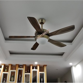 QUẠT TRẦN ĐÈN 5 CÁNH SẮT-công xuất quạt 90w
