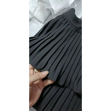 CHÂN VÁY XOÈ 2 TẦNG CÓ QUẦN #QUẦN_VÁY 2 MÀU TRẮNG ĐEN