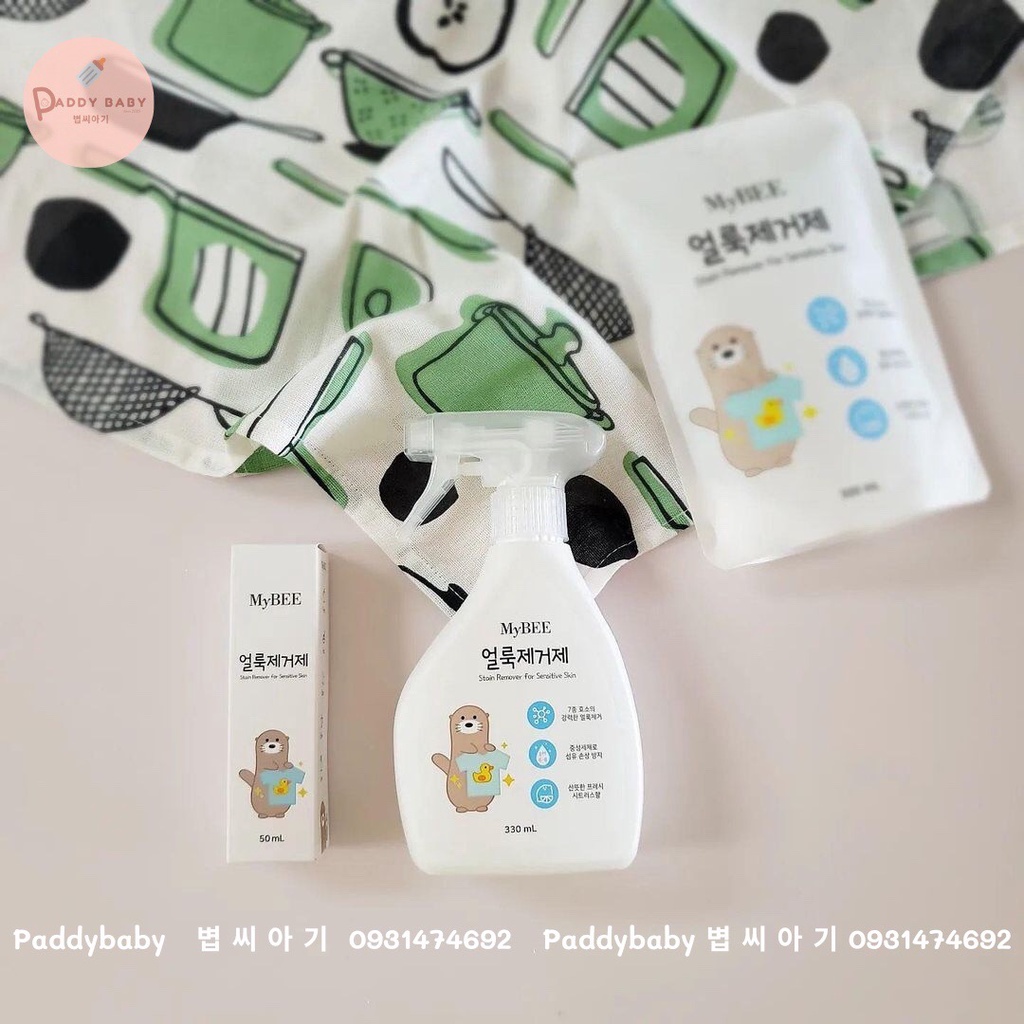 Xịt tẩy trắng vết bẩn quần áo Mybee Hàn Quốc cho bé và cả gia đình - made in Korea