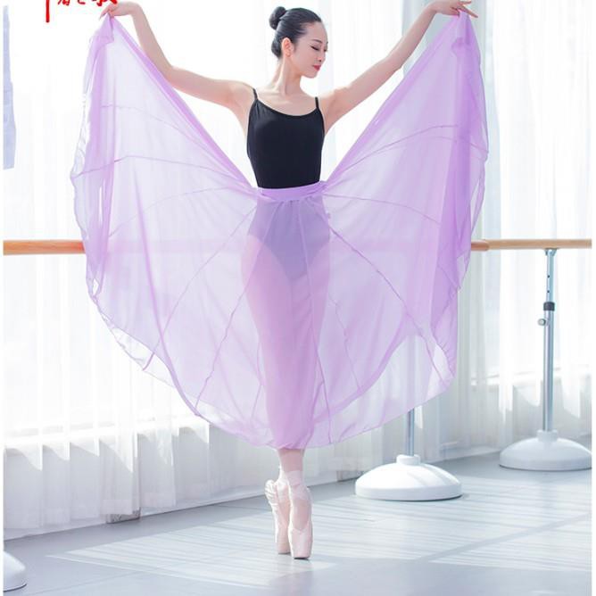 Tà váy múa ballet Váy múa bale voan MBL01 (tặng kèm một quần đùi bên trong)