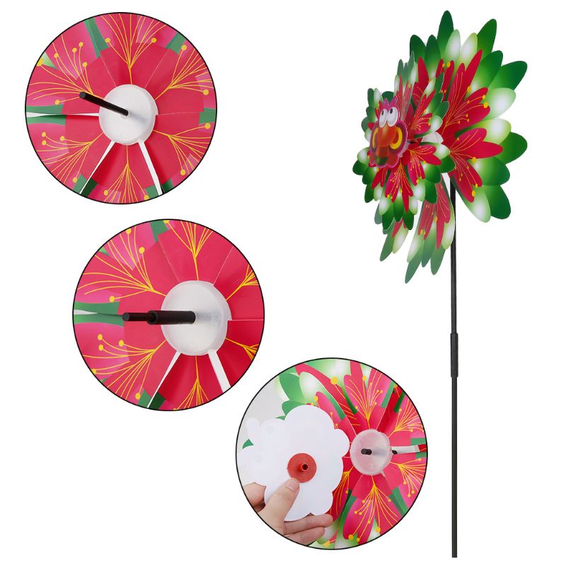 Chong Chóng Hình Hoa Hướng Dương Ba Lớp Xinh Xắn Cho Bé
