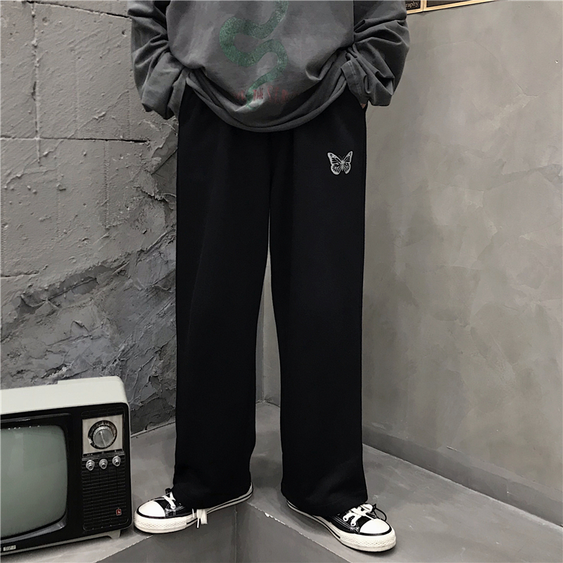 Quần Dài Thiết Kế Thoải Mái Thời Trang 217099Quần Dây Rút Dáng Rộng In Hình Bướm Phản Quang Cá Tính Cho Nam Nữ | BigBuy360 - bigbuy360.vn