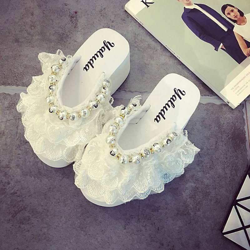 Giày Sandal Đế Xuồng Mềm Dây Vàng Phong Cách Mới