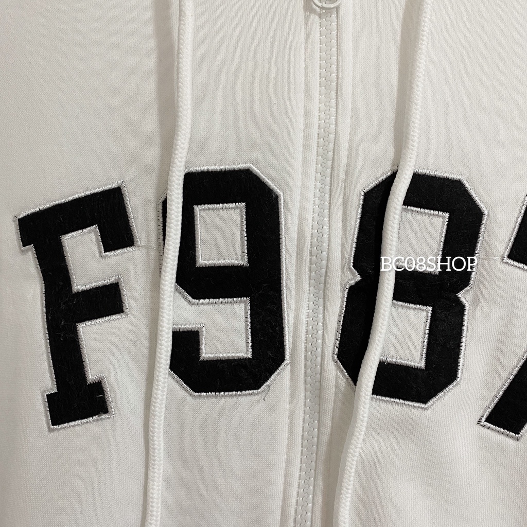 Áo Khoác Hoodie Nỉ Bông Khóa Zip Form rộng Nam Nữ Chữ Thêu Nổi Cao Cấp - F987