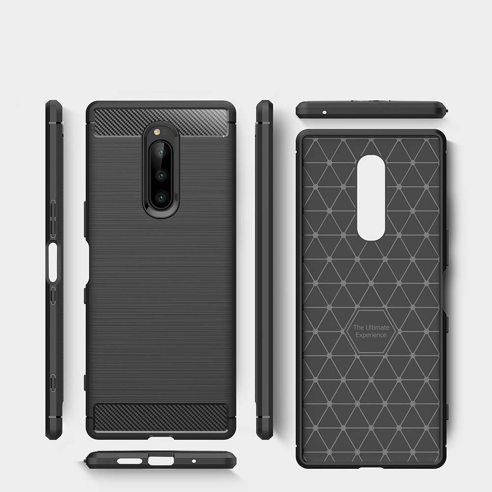 Ốp điện thoại TPU dẻo họa tiết sợi carbon thời trang cho SONY XPERIA XZ4 XZ3 XZ2 XZ4 XZ2 XZ1 COMPACT PREMIUM XA2