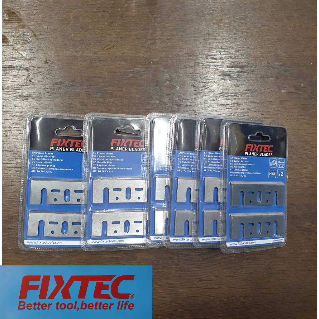 Lưỡi Bào Gỗ FIXTEC FPB8201 Bộ 2 Lưỡi Công Ty chất liệu thép gió HSS cực sắc