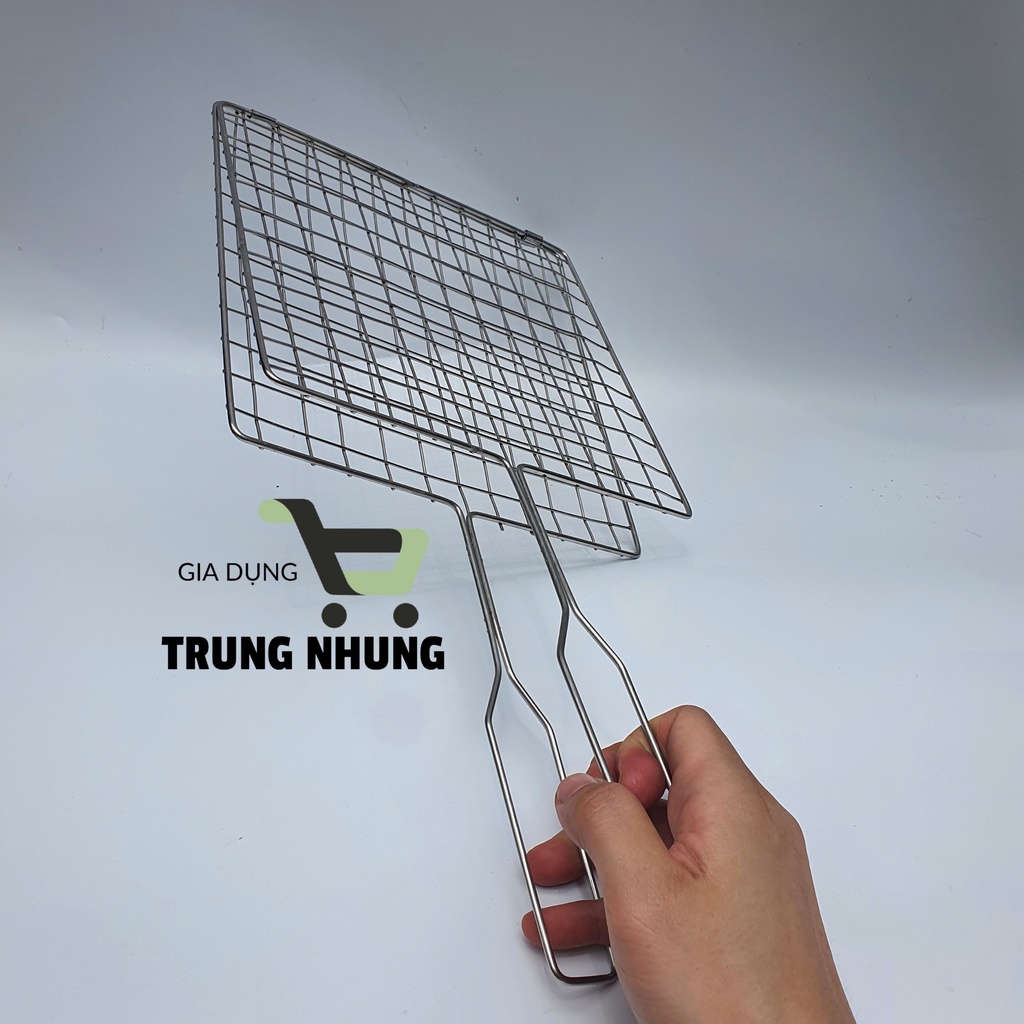 Vỉ nướng thịt, kẹp chả inox