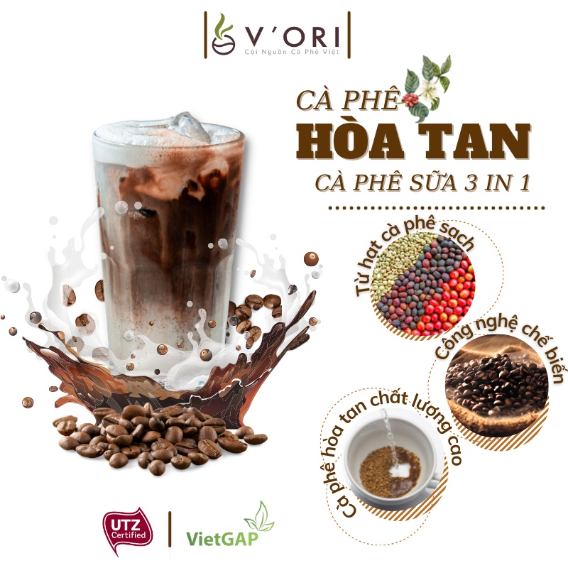 300G Cà Phê Hòa Tan 3in1 Cavi Cội Nguồn Cà Phê Việt