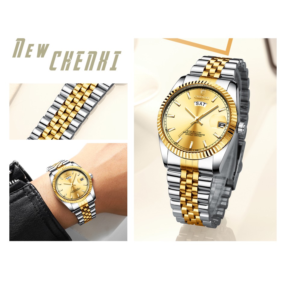 Đồng Hồ Nam Hiển Thị Ngày Chexi Kiểu Dáng Doanh Nhân