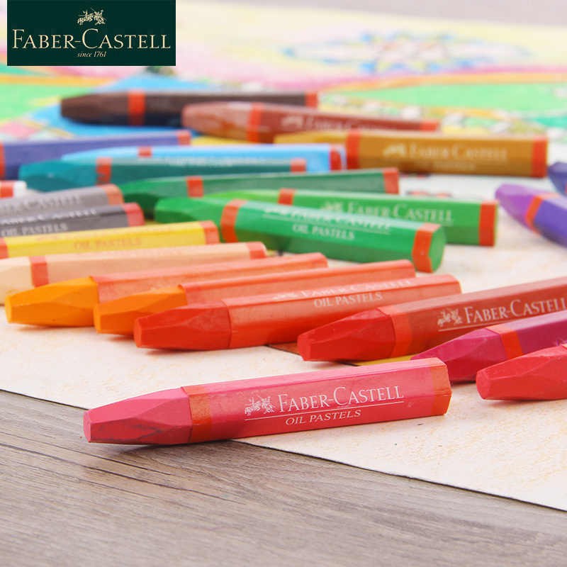 [48/60/72 Màu] Màu Sáp Dầu Faber-Castell Oil Pastel + Chuốt và Dụng Cụ Nối Dài