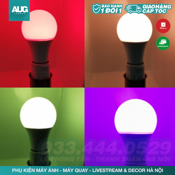 Bóng đèn Đổi Màu RGB LED FXPOT đổi màu E27 5-15w RGB kèm remote điều khiển từ xa - AUG Camera & Decor Hà Nội