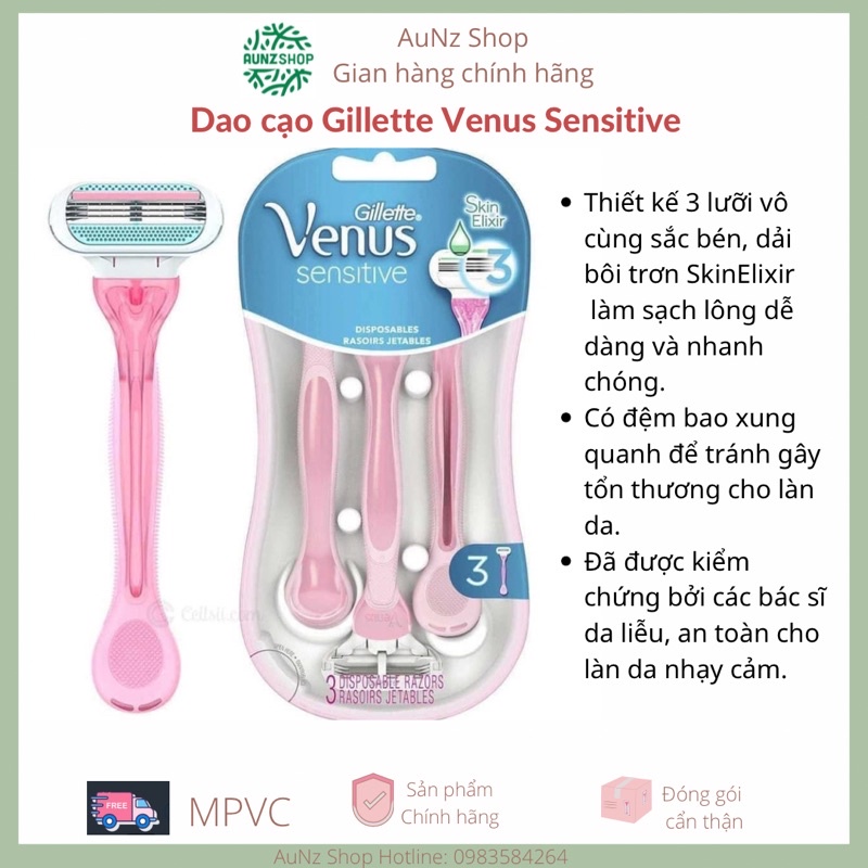 Dao cạo Gillette Venus Sensitive cho da nhạy cảm