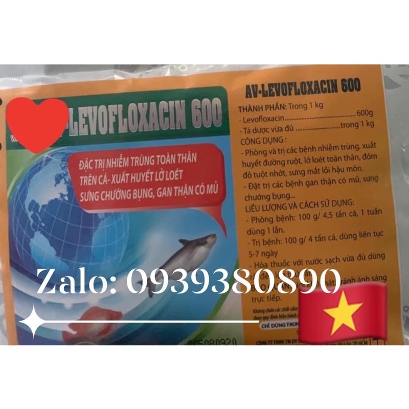 Levo 600 sử dụng cho lươn, cá, ếch..,