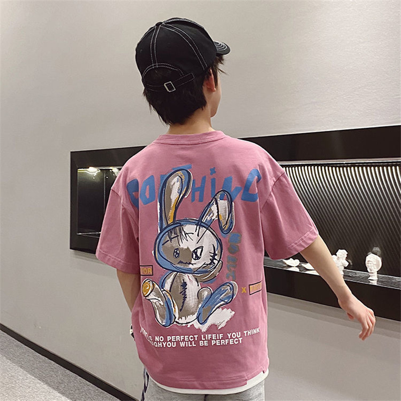 Áo Thun Cotton Ngắn Tay Thời Trang Mùa Hè Cho Bé Trai