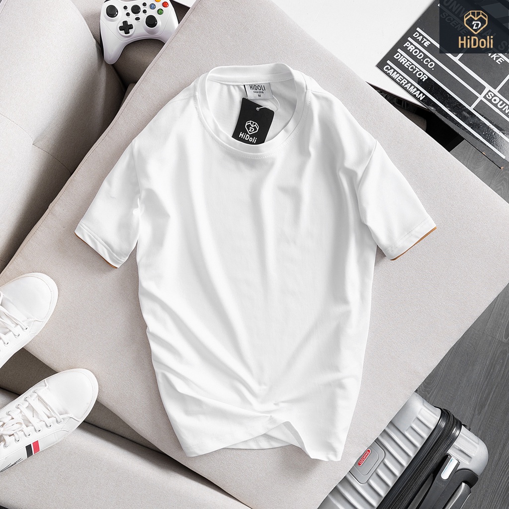 Áo thun nam trơn,áo phông nam ngắn tay vải cotton co dãn thấm hút mồ hôi-DAJITO