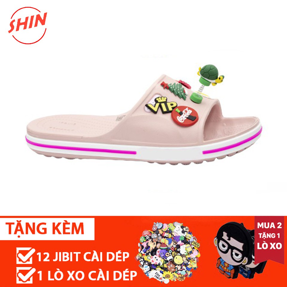 dép lê crossFREESHIPdép lê cross baya họa tiết hồng SHINBAYLE11 tặng thêm 12 sticker cross
