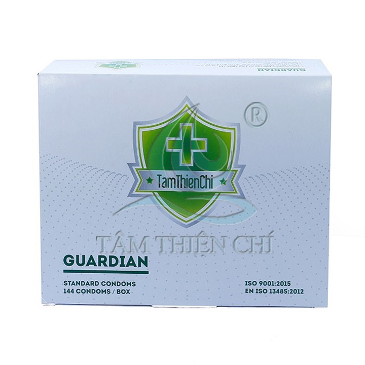 Bao cao su Tâm Thiện Chí Guardian mỏng trơn hộp 144 cái