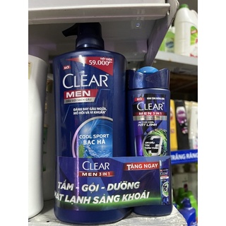 Dầu gội clear men 640g