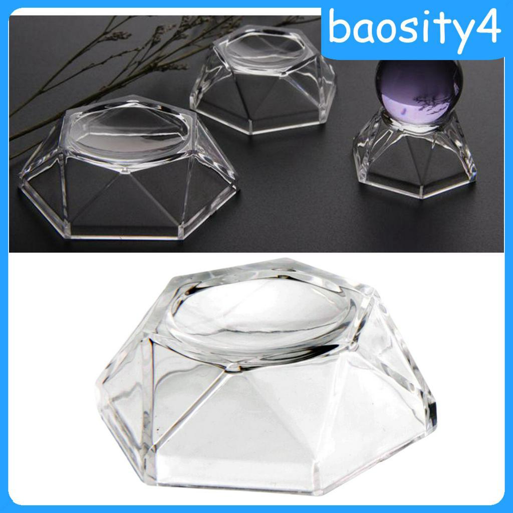 Bộ 4 Đế Trưng Bày Quả Cầu Thủy Tinh Trong Suốt