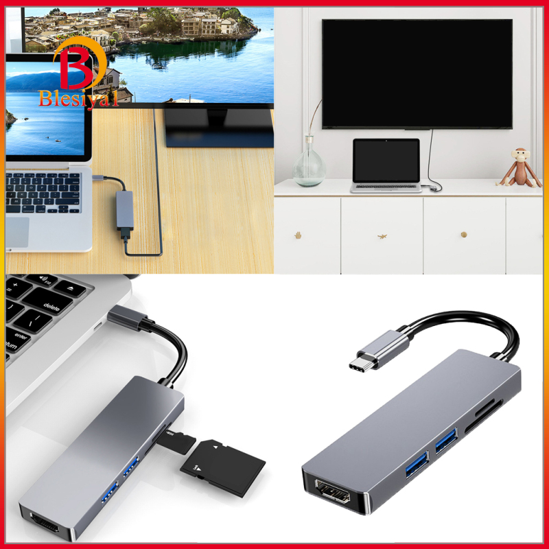 (Hàng Mới Về) Usb Đa Năng 4k Usb-C Type C Sang Hdmi 2x Usb 3.0 Tf Sd Hub Cho Laptop