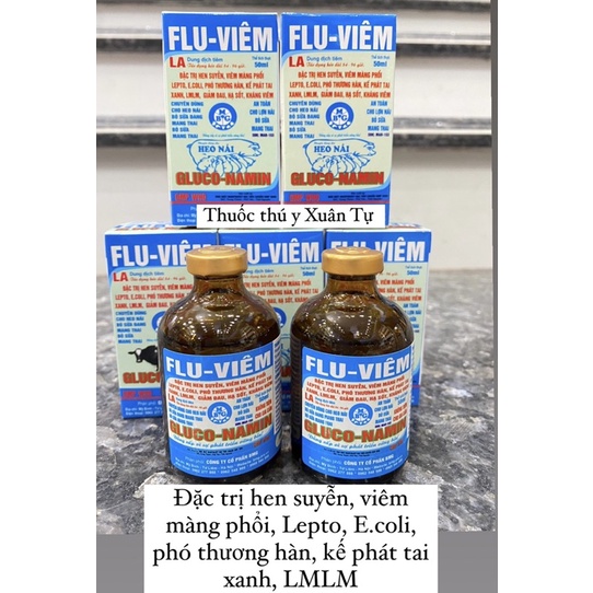 1 lọ FLU - VIÊM dùng cho heo trâu bò dê cừu