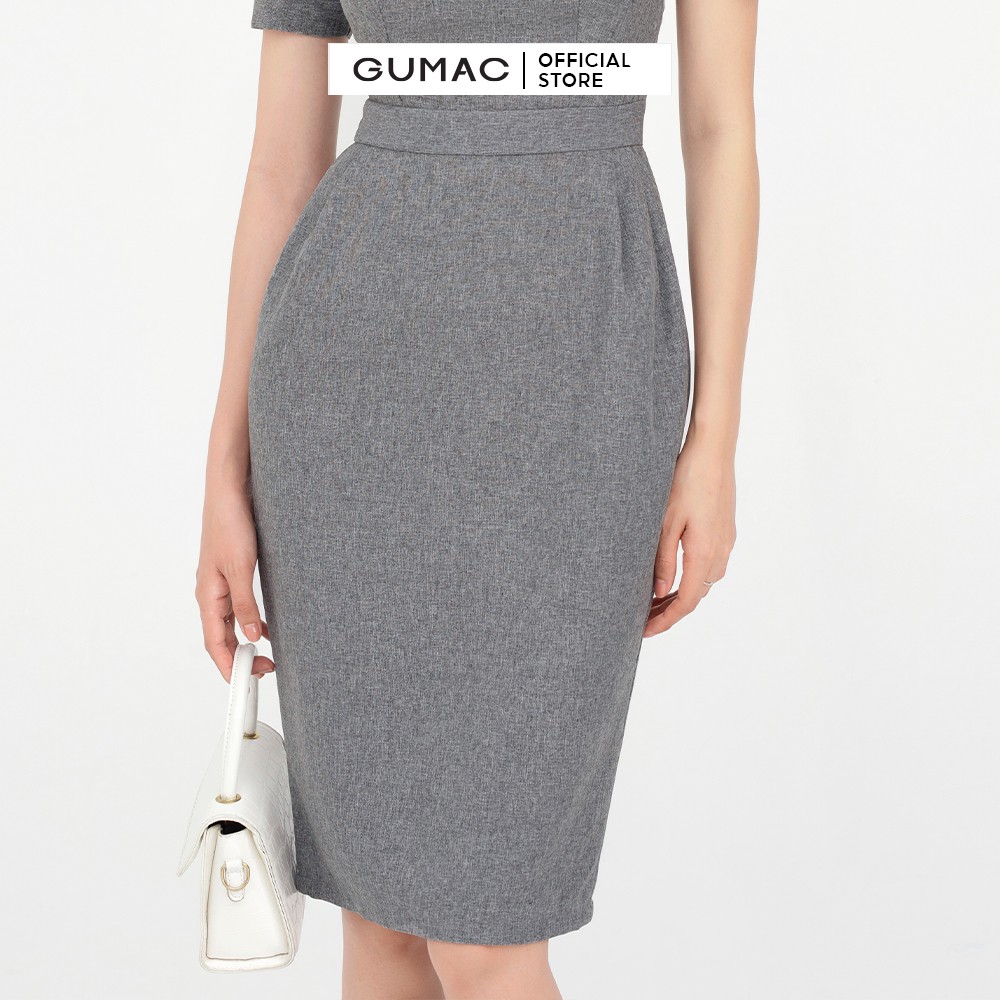 [Mã WABRGU55 giảm 12% đơn 99K] Đầm ôm body nữ xếp ly eo GUMAC tôn dáng quyến rũ DC04063 | BigBuy360 - bigbuy360.vn