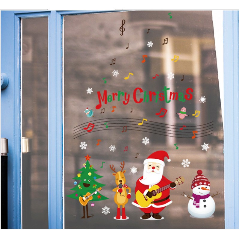 Decal trang trí Bản nhạc Mừng Giang Sinh
