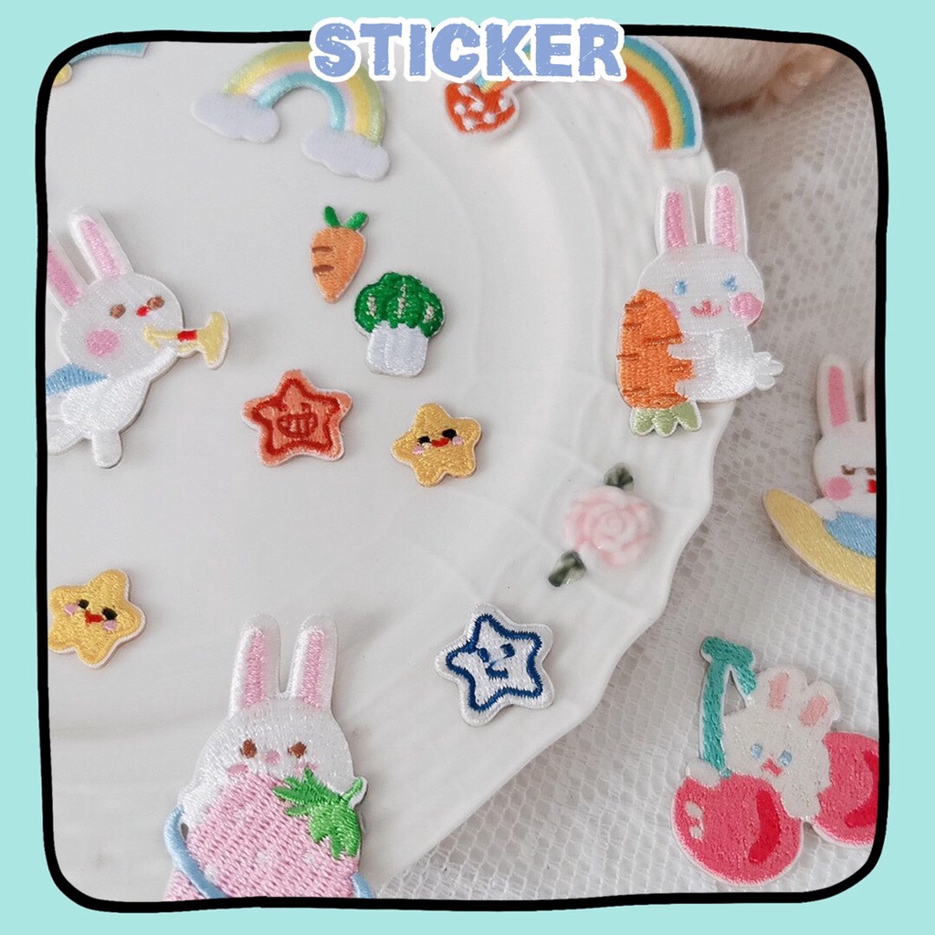 Sticker vải thêu dán patch dán custom giày pk032 ccamzone