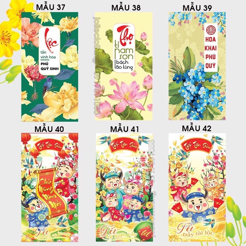Combo 25 bao lì xì Tết 2021 chất lượng cực đẹp ( giao ngẫu nhiên )