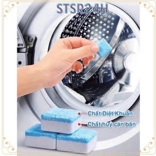 Hộp 12 viên vệ sinh máy giặt / Viên diệt khuẩn máy giặt - Viên tẩy chất cặn bẩn lồng máy giặt