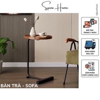 Bàn trà, Bàn Sofa chữ C phong cách Bắc Âu bằng gỗ MDF cao cấp kết hợp sắt hợp kim 2 màu sắc mang lại vẻ đẹp sang trọng