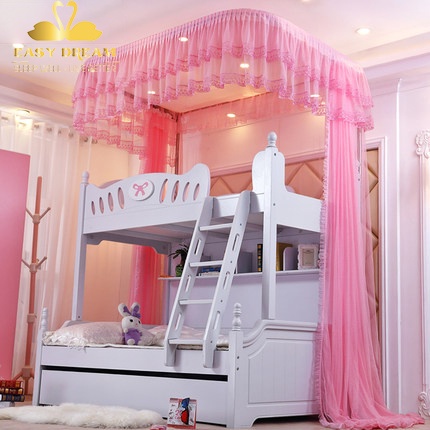 Màn  khung dành cho giường tầng trẻ em không khoan tường_khung inox_vải tuyn cao cấp chống muỗi