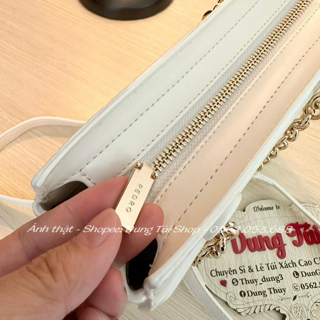 Túi nữ đeo vai size 23 ngăn rộng túi khóa zip chất da lì dày PW2-76390095 full màu