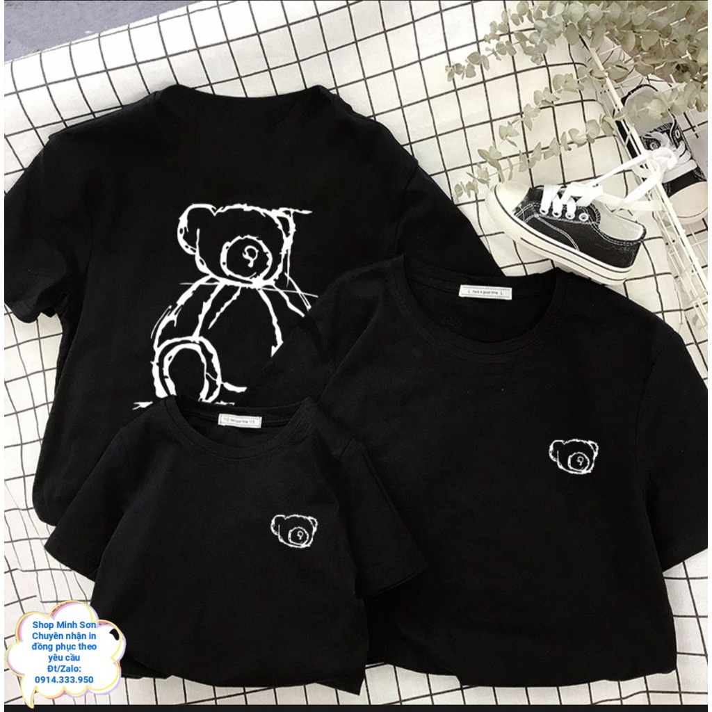🐼🌵🐼VIDEO ÁO THUN GIA ĐÌNH GẤU TEDDY, ÁO ĐI BIỂN CHẤT COTTON LOẠI 1 ĐỦ MÀU ĐỦ SIZE