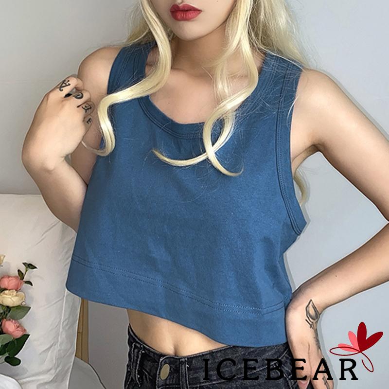 Áo Sát Nách Cổ Chữ U Màu Trơn Thời Trang Mùa Hè