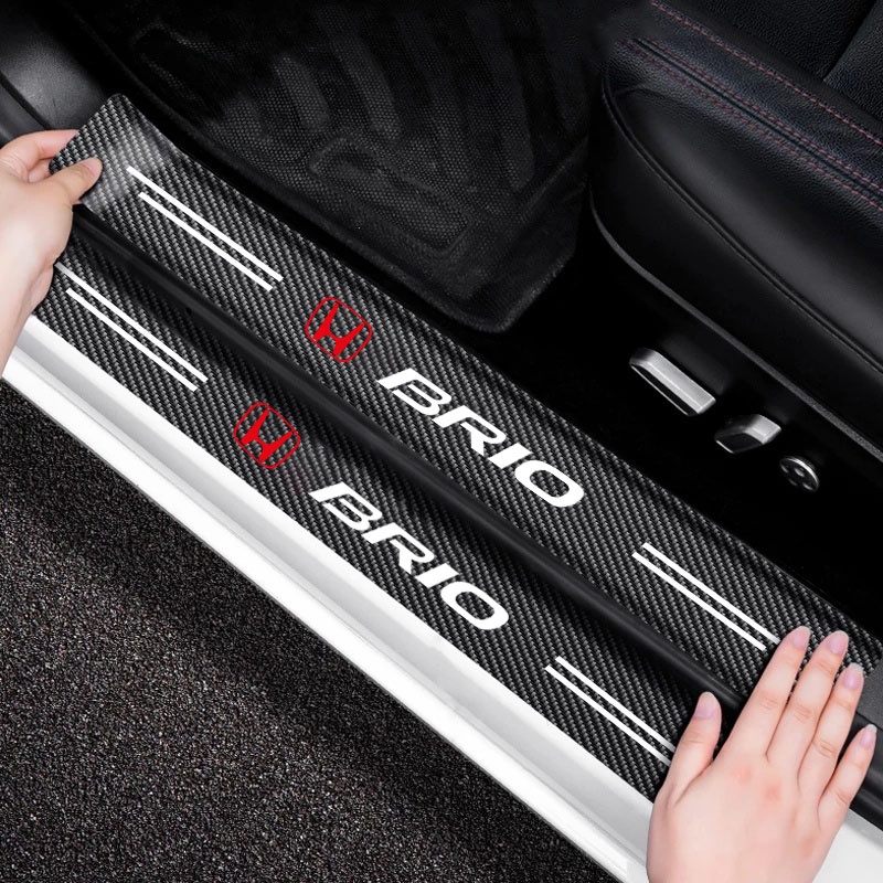Miếng Dán Cửa Xe Hơi Honda brio Bằng Sợi carbon Chống Trầy Xước / Thấm Nước Tiện Dụng