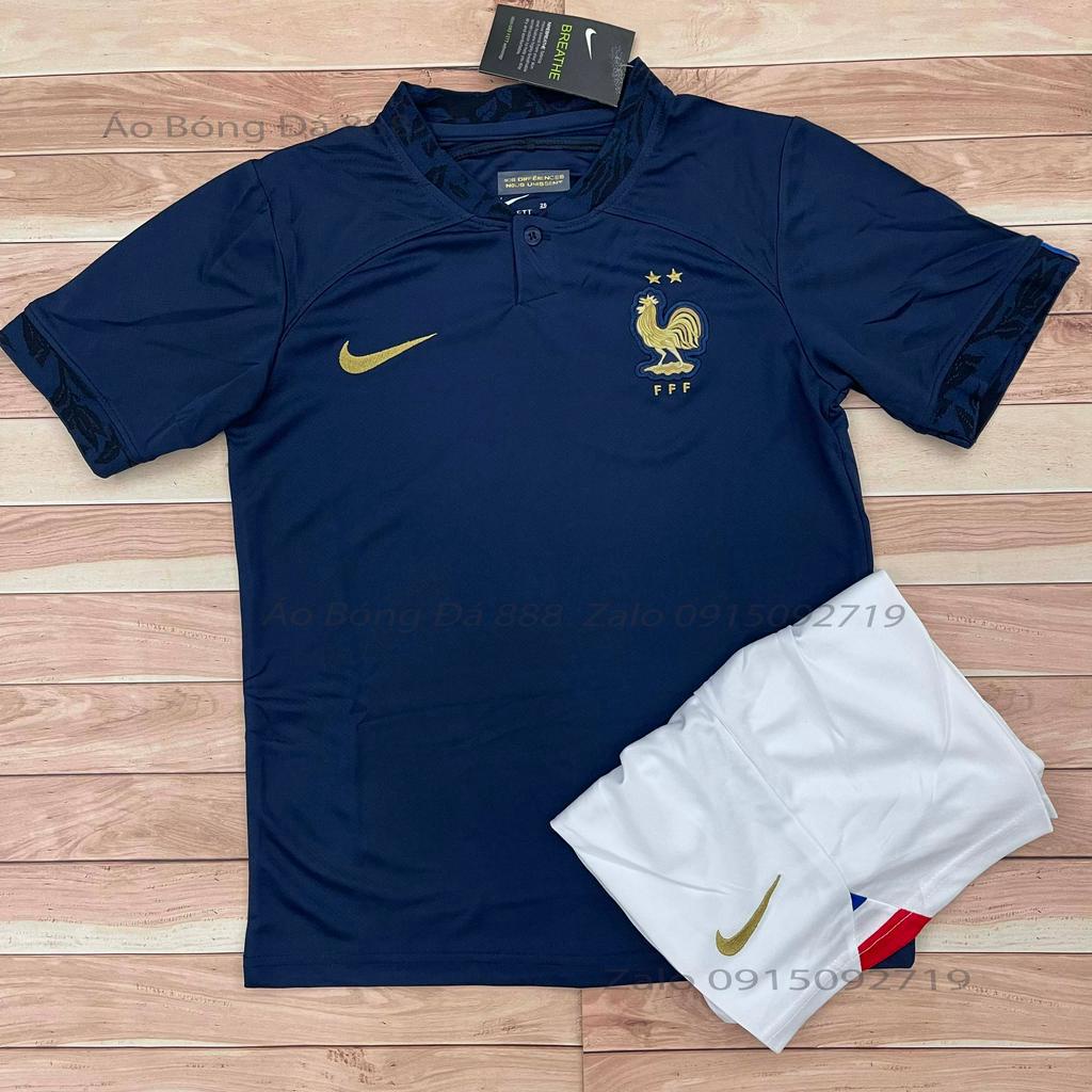 Áo Bóng Đá Trẻ Em Đội Tuyển Pháp Sân Nhà 2023 - Chuẩn Mẫu Thi Đấu - Vải Polyester Gai Thái