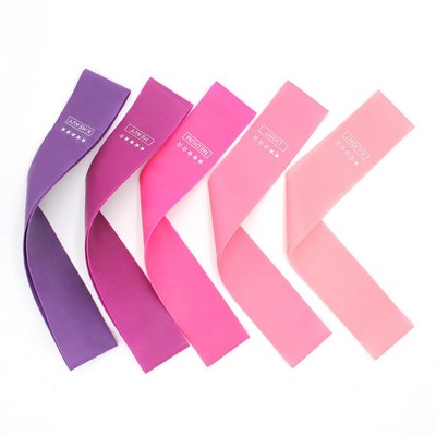Dây mini band kháng lực cao su ngũ sắc tập gym, mông Aolikes 3608