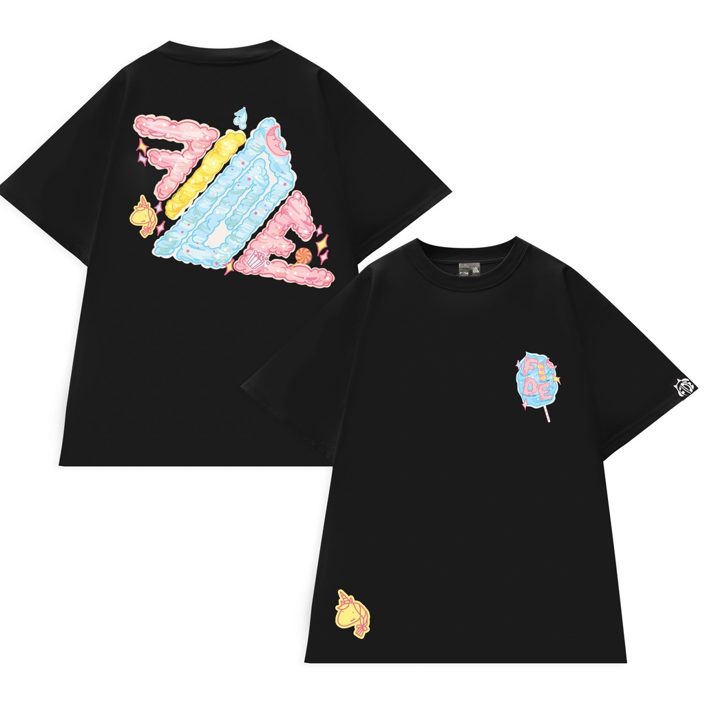 Áo thun tay lỡ FIDE phông unisex nam nữ Signature Cotton oversize form rộng ulzzang Kẹo Bông Gòn