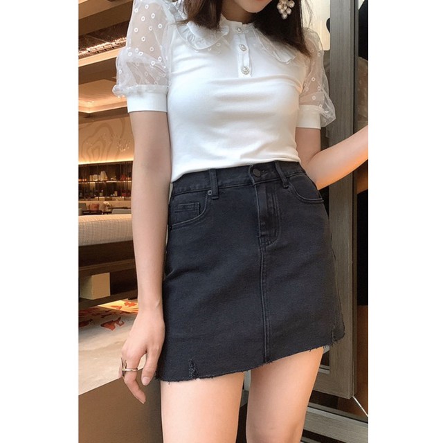 12.12 Xả - Chân Váy Cạp Cao Qua Rốn Có Quần Trong - Quần Váy Jeans Size Đại Y88 ' 2021 . ᴬ | BigBuy360 - bigbuy360.vn